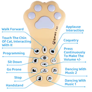 اسباب بازی ربات گربه موزیکال کنترلی آبی Robot Cat Toy for Kids, Remote Control Kitty Toys_اسباب بازی ربات